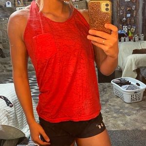Red tank top with pocket